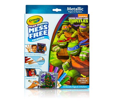 crayola color wonder metallic box teenage mutant ninja turtles|Crayola Color Wonder Mess Free Coloring Teenage Mutant Ninja .